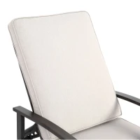 Chaise-lounge-patio avec dossier réglable, 204x58x100/30 cm, Beige(m-10)