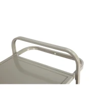 Bar roulant d'extérieur avec bac à glaçons, roulettes verrouillables, pour jardin, bord de piscine et arrière-cour, 131x50x91 cm, Beige(m-12)
