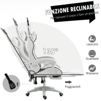 Vinsetto Sedia Gaming Reclinabile con Poggiapiedi e Cuscini, Orecchie da Coniglio e Altezza Regolabile, Nero(m-6)