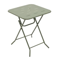 Ensemble bistrot pliable 3‑pièces en acier, avec 2 chaises + 1 table, Vert(m-9)