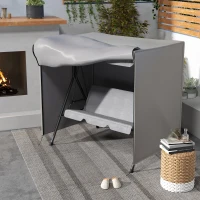 Outsunny Funda para Balancín de Jardín con Cremallera Cubierta para Muebles de Exterior 177x114x152 cm Gris(m-2)