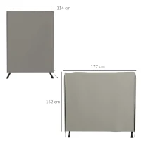 Outsunny Funda para Balancín de Jardín con Cremallera Cubierta para Muebles de Exterior 177x114x152 cm Gris(m-3)