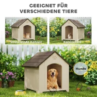 PawHut Budka dla psa, wodoodporny schron dla średnich/dużych psów, Wymiary: 88L x 79B x 89H cm(m-8)