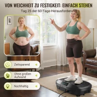FLYBIRD Vibrationsplatte, 120 leistungsstarke einstellbare Geschwindigkeiten, 150 kg Tragkraft, Ganzkörper-Training mit Fernbedienung für Frauen Muskelaufbau & Lymphdrainage(m-4)
