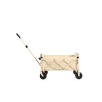 Chariot pliable de plage et de jardin, pour camping, courses, 66x41x44,5 cm, Beige(m-4)