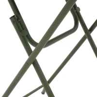 Ensemble bistrot pliable 3‑pièces en acier, avec 2 chaises + 1 table, Vert(m-12)