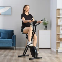 HOMCOM Bicicletă Fitness Profesională cu Rezistență și Înălțime Reglabilă, din Oțel și PP, 41x86x112 cm, Neagră(m-2)