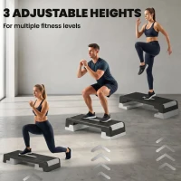 SPORTNOW Stepper Aerobico Regolabile, Altezza 15/20/25 cm con Supporti(m-4)