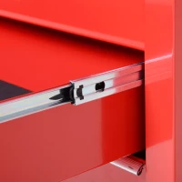 DURHAND 5 Drawer Roller Tool Cabinet Storage Box Workshop Chest Garage Wheeling Trolley w/ Handle - Red(m-9)