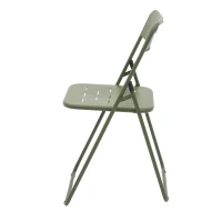 Ensemble bistrot pliable 3‑pièces en acier, avec 2 chaises + 1 table, Vert(m-7)