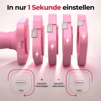 5‑in‑1 verstellbares Kurzhantelset (2 Stück), Dual‑Lock, weicher TPU‑Griff, 29.5x24.5x13 cm, Rosa(m-5)