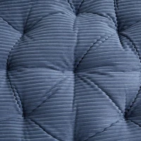 Fauteuil Papasan, pivotant à 360°, coussin épais(velours côtelé), cadre en acier, 92x92x67 cm, Bleu marine(m-13)