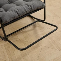 Fauteuil à bascule d'extérieur avec coussin de confort, pour salon, chambre, coin lecture, 75x116x82 cm, Gris(m-7)