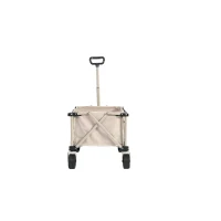 Chariot pliable, pour camping, courses, 77x48x45 cm, Beige(m-6)