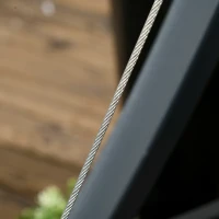 Outsunny Dondolo da Giardino 3 Posti con Tettuccio Regolabile, in Acciaio e Poliestere, 202x115x168 cm, Grigio Scuro(m-9)
