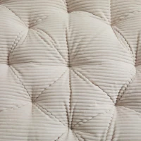 Fauteuil Papasan, pivotant à 360°, coussin épais(velours côtelé), cadre en acier, 92x92x67 cm, Blanc(m-13)