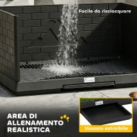 PawHut Toilette per Cani con Vassoio Estraibile, 75 x 51 x 36,5 cm(m-6)