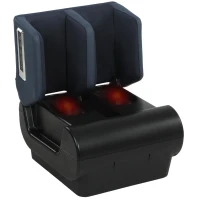 HOMCOM Masseur de jambes 2-en-1 avec chaleur, compression d'air, minuterie, 3 modes & intensités, Bleu et Noir(m-6)