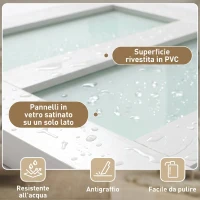 HOMCOM Porta Scorrevole Interno in Stile Rustico con Binario Silenzioso, Kit Ferramenta e Maniglia, Bianco(m-4)
