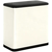 HOMCOM 8L Hanging Kitchen Bin, Rubbish bin with Lid and Removable Inner Bucket for Kitchen Cabinet Door, Under Sink, Office(m-2)
