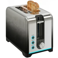 HOMCOM 2 Slice Toaster with 7 Browning Levels, Reheat, Defrost and Cancel Functions(m-10)