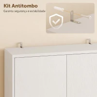 HOMCOM Móvel Auxiliar de Cozinha com Suporte para Micro-ondas 2 Gavetas 2 Portas e Painel Perfurado de Metal Branco(m-8)