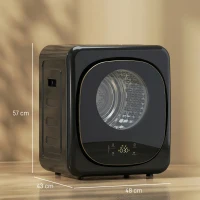 HOMCOM Sèche-linge à condensation avec technologie pompe à chaleur, appareil de table, financement mensuel(m-3)