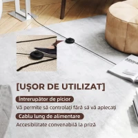 HOMCOM Lampă de Podea de 150 cm cu 3 Moduri, Luminozitate Reglabilă și Întrerupător cu Pedală, Alb(m-7)