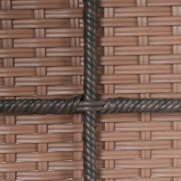 Outsunny Schaukelstuhl Schwingsessel Gartenstuhl mit Kissen , Polyrattan+Metall, Braun+Cremeweiß, 66 x 88 x 98 cm(m-9)