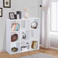 HOMCOM Librarie Alba Moderna 9 Compartimente 91 x 29.5 x 91 cm(m-10)