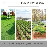 Outsunny Foaie Neagra de Mulci 50x2m pentru Gradina, Sera, Gradina Drenaj(m-4)
