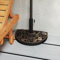 Outsunny Halfronde zonneschermstandaard zonneschermvoet schermvoet hars 50 x 31 x 32 cm 9 kg(m-8)