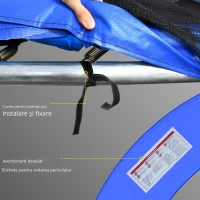 HOMCOM Protecție Margine pentru Trambulină, Ø366x1.5 cm, Albastru(m-6)