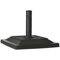 Outsunny Parasolvoet 12 kg, voor stangen Ø32, 38, 48 mm, weerbestendig, harsbehuizing, zwart(m-11)