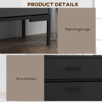 HOMCOM Three Drawer Slim Shoe Storage Cabinet, 12 Shoe Pairs - Black(m-7)