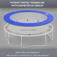 HOMCOM Protecție Margine pentru Trambulină, Ø366x1.5 cm, Albastru(m-5)