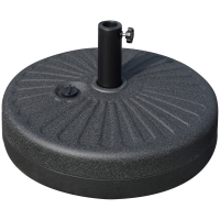 Outsunny parasolvoet voor tuinparasols, vulbaar, tot 25 kg, zwart, 51 x 28 cm