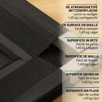 PawHut Pătuț pentru Câini Ridicat cu Șezut Respirabil, din Metal și Țesătură, 90x65x20 cm, Negru și Argintiu(m-7)