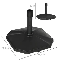 Outsunny parasolvoet 22 kg tuinparapluvoet cementvulling(m-3)