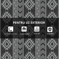 Outsunny Covor Exterior 1,8×2,75 m – Reversibil & Impermeabil, Plastic Paie(m-5)