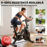 Bicicletă SPORTNOW pentru Acasă, Stativă cu Aplicație, Rezistență Magnetică 0-100%(m-5)