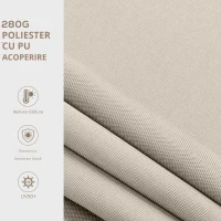Outsunny Copertina pentru soare cu brate si actionare manuala, din aluminiu si poliester pentru exterior, 295x200 cm, alb crem(m-6)