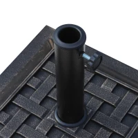 Outsunny Zonneschermvoet 9 kg schermvoet zonneschermstandaard 38/ 48 mm hars brons(m-7)
