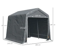 Outsunny Copertina Garaj 2,8×2,4 m – Protectie Auto, Moto, Biciclete(m-3)