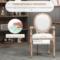 HOMCOM eetkamerstoel retro design(m-7)