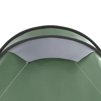 Outsunny Tent voor 3-4 personen 190T tunneltent kampeertent glasvezel donkergroen(m-14)