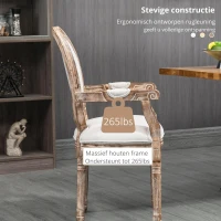 HOMCOM eetkamerstoel retro design(m-5)