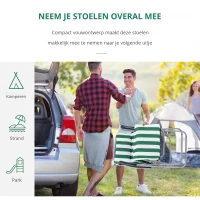 Outsunny 2 x klapstoel ligstoel ligbank relaxstoel tuinstoel ligmeubel bekleding(m-7)