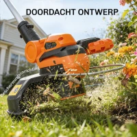 Outsunny Accu grastrimmer 21V met 2x4,0Ah accu's en oplader 25 cm maaibreedte verstelbare telescoopsteel(m-7)