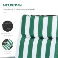 Outsunny 2 x klapstoel ligstoel ligbank relaxstoel tuinstoel ligmeubel bekleding(m-5)